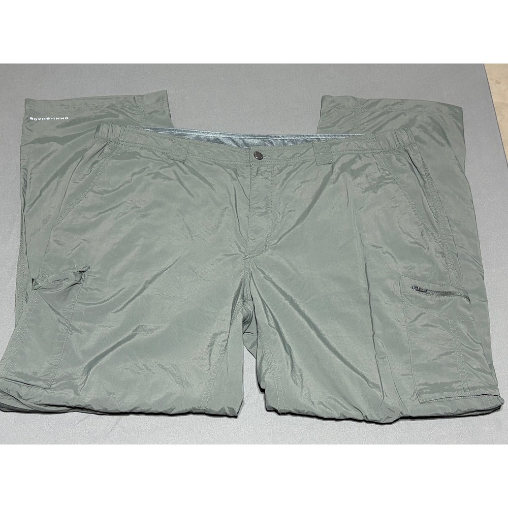 Columbia Omni-Shade Convertible Cargo Pants Sage Green Women 42x32